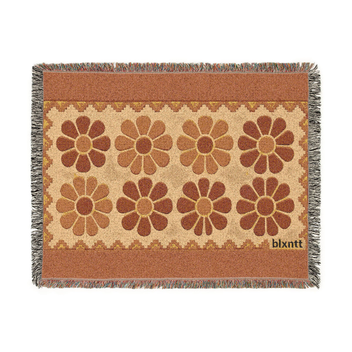 BLXNTT Orange Hippie Woven Blanket #4