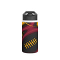 Cardinal Red, Black & Gold Trippy Football Water Bottle