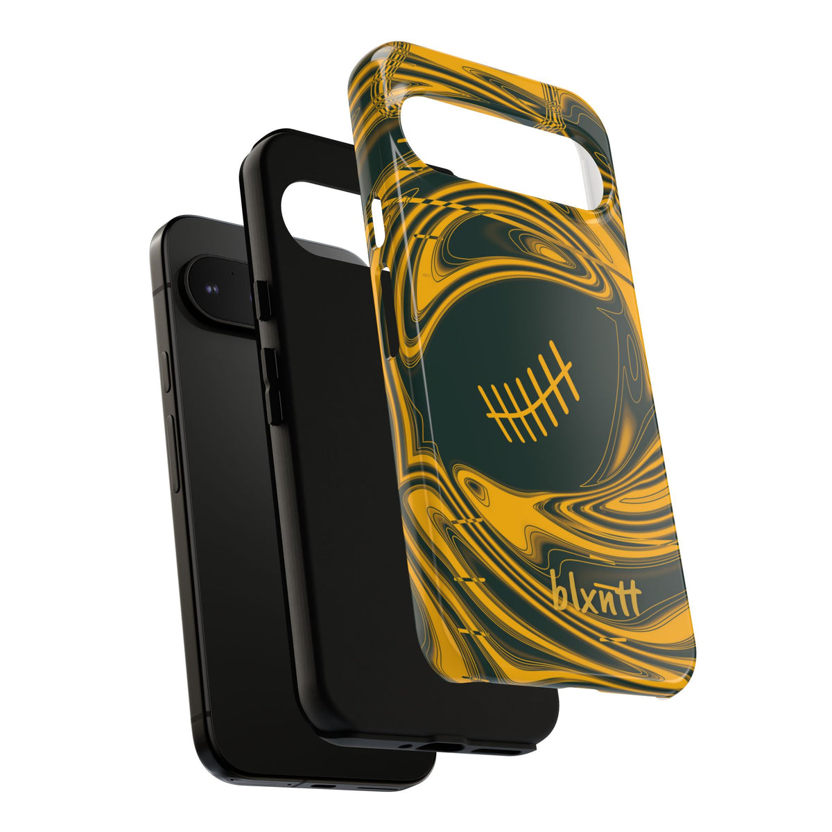 Green & Gold Trippy Football Phone Case