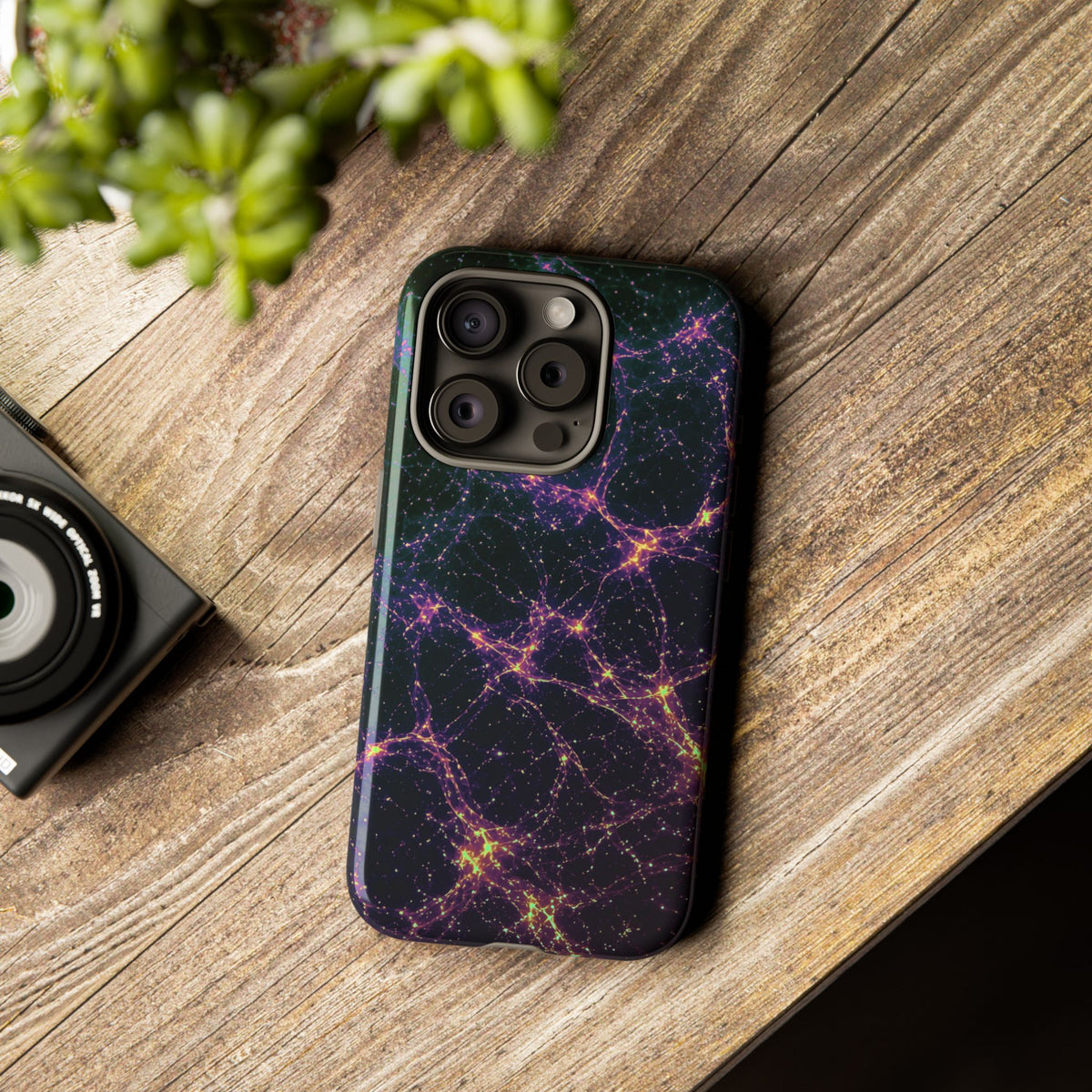 Neon Mycelium - Holographic Phone Case