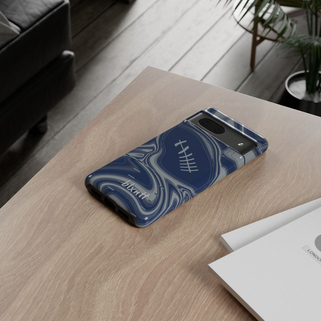 Blue & Gray Trippy Football Phone Case