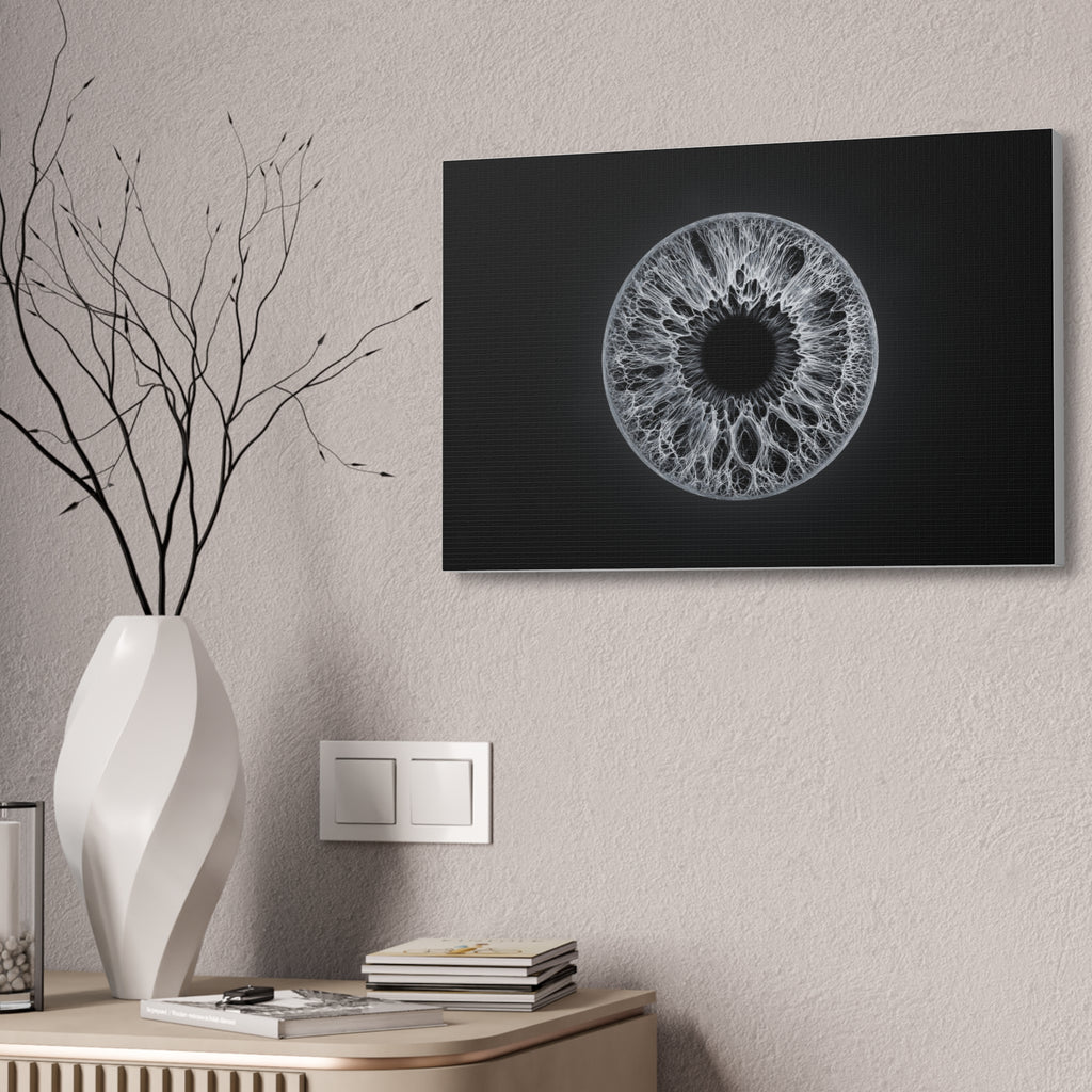 BLXNTT Iris – Lace Web Gray Glossy Canvas