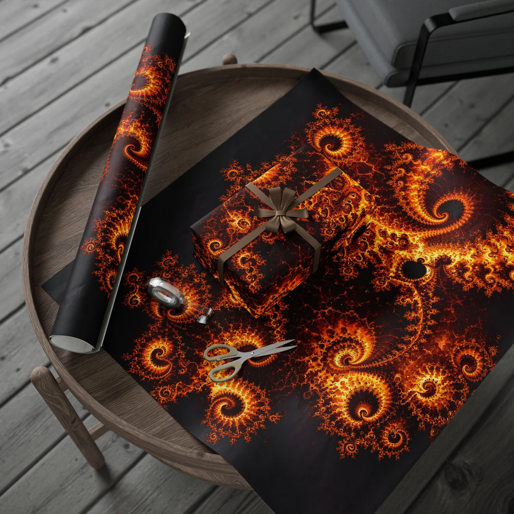 Copper Infinity - Molten Lava Wrapping Paper