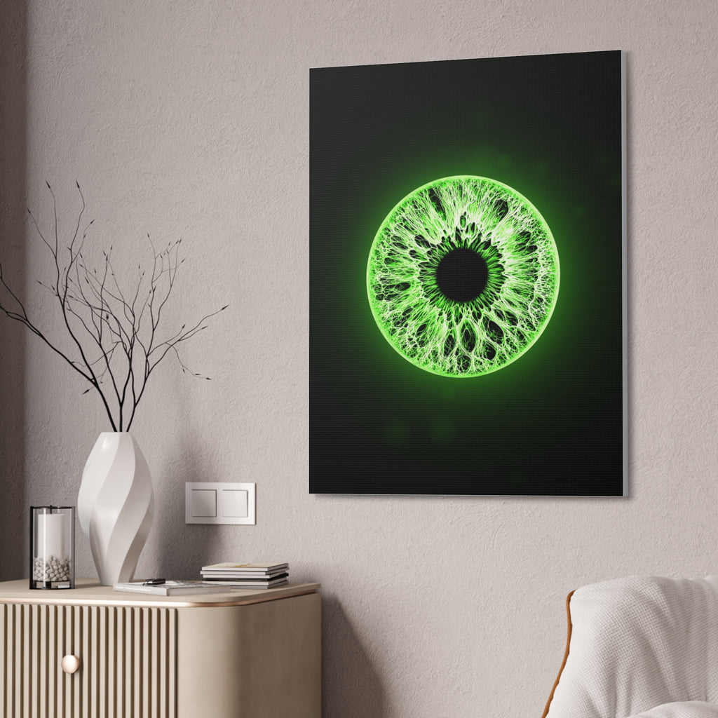 BLXNTT Iris – Lace Web Lime Shock Glossy Canvas