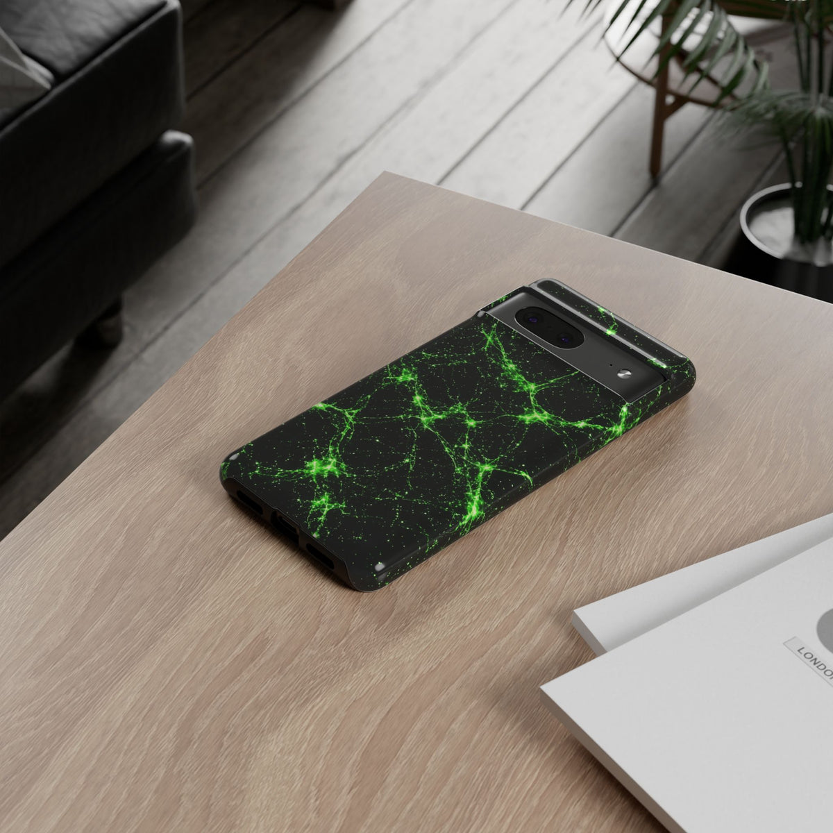 Neon Mycelium - Toxic Lime Phone Case