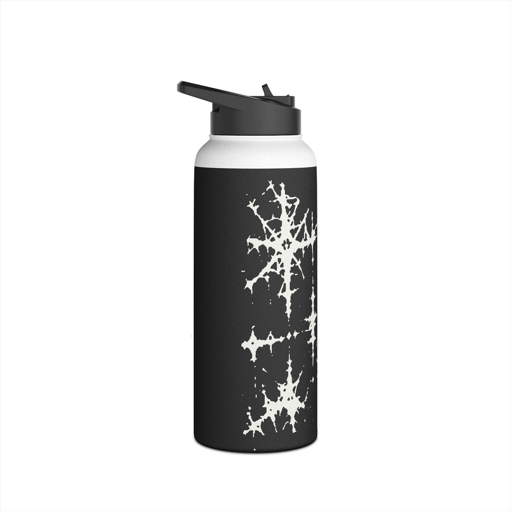 White Spiderweb Pumpkin Water Bottle