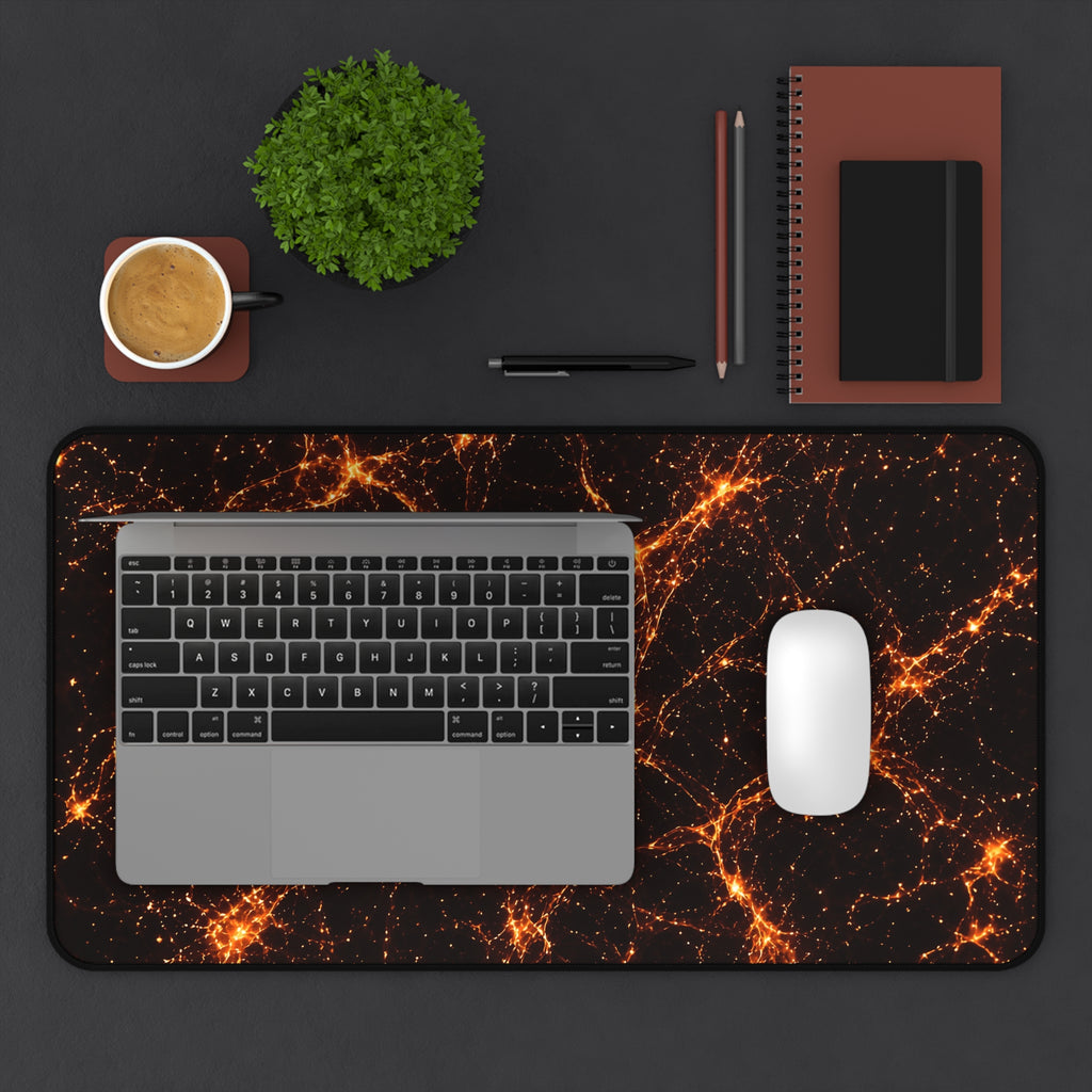 Neon Mycelium - Solar Flare Desk Mat