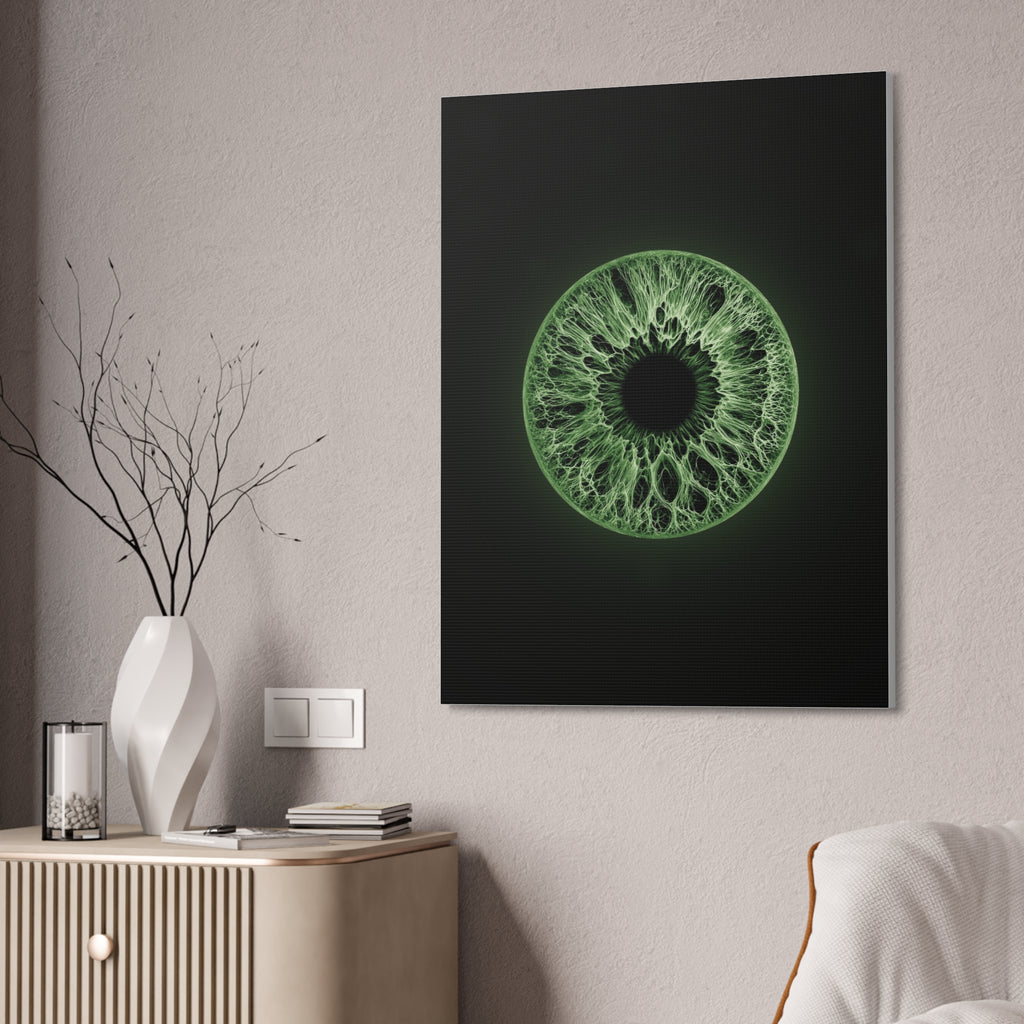 BLXNTT Iris – Lace Web Green Glossy Canvas