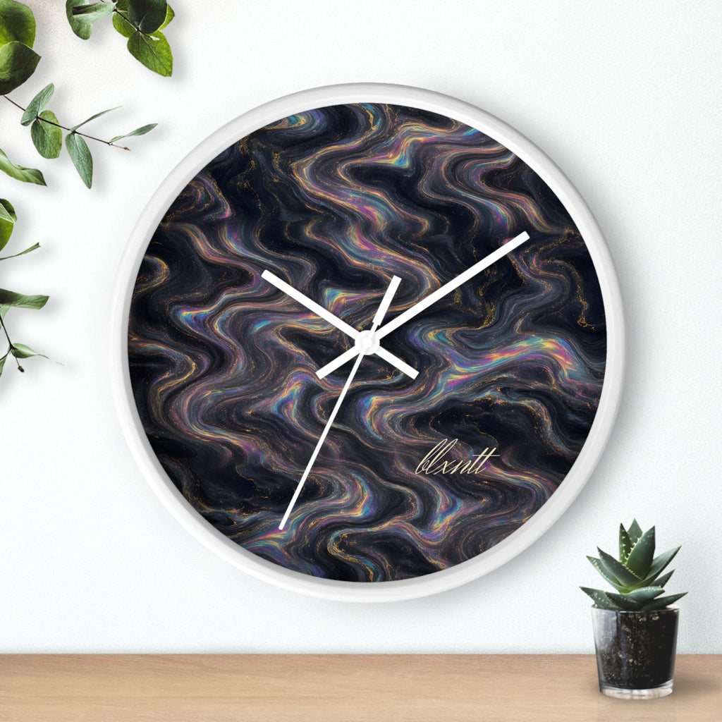 Galaxy Iridescent Marble Wall Clock