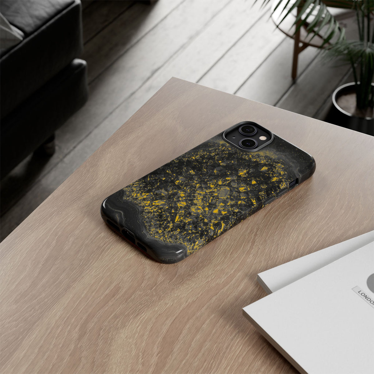 Geode Core - Mono Gold Spark Phone Case