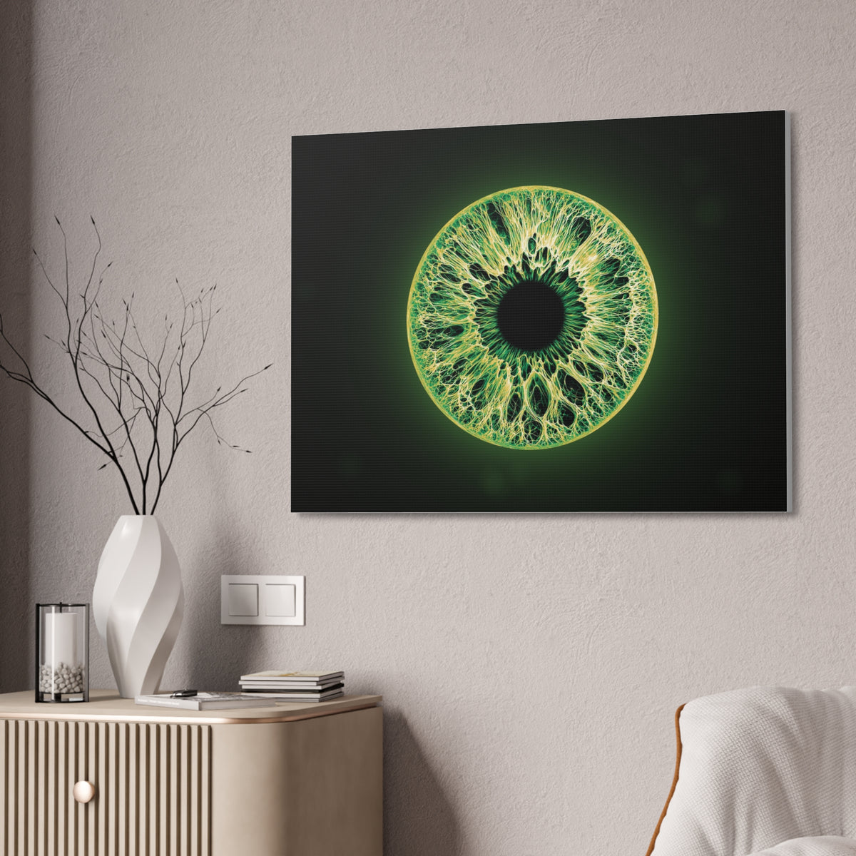 BLXNTT Iris – Lace Web Emerald Gold Glossy Canvas
