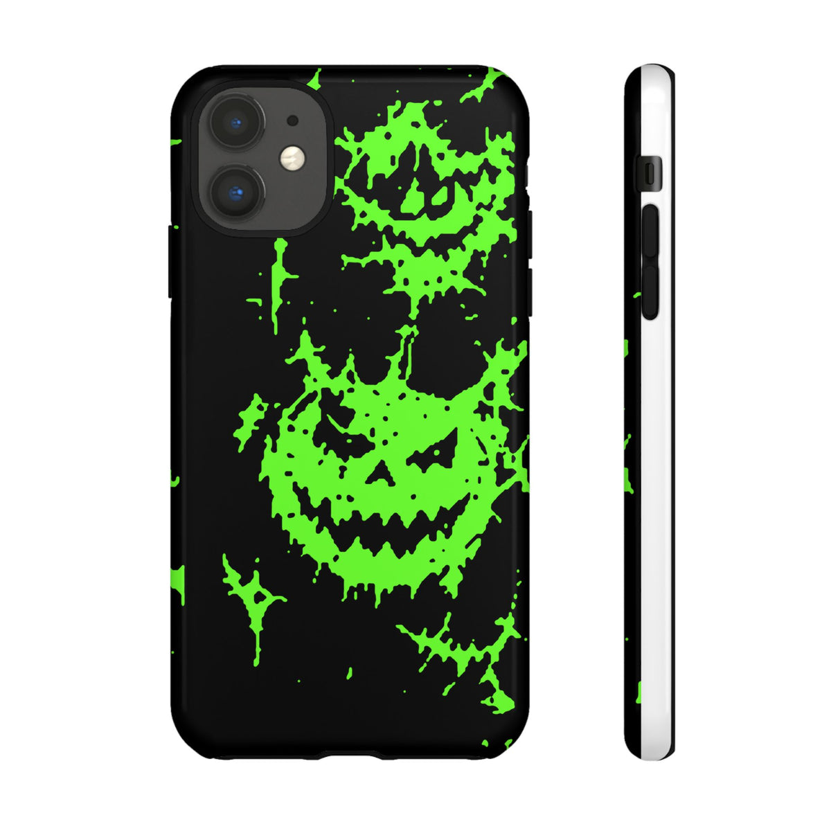 Green Spiderweb Pumpkin Phone Case