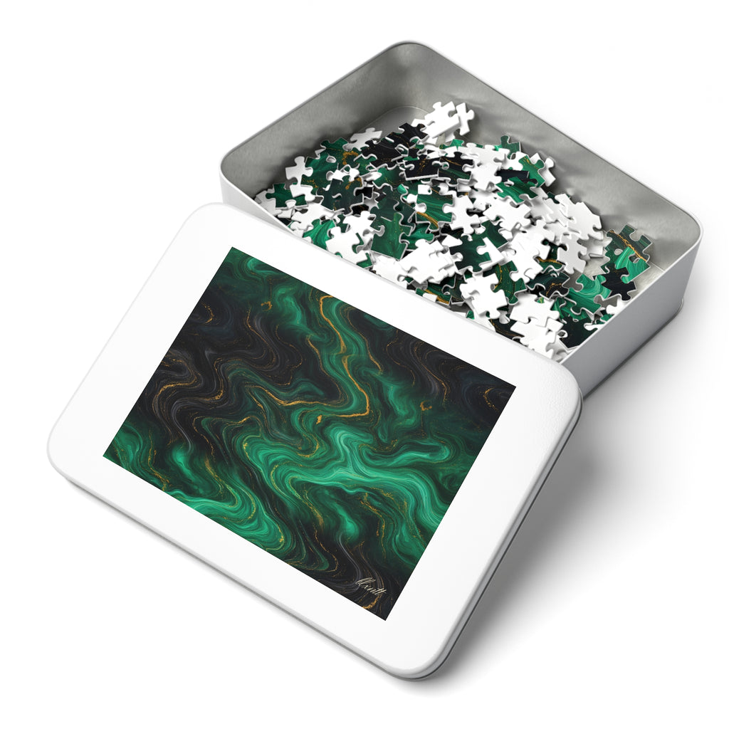 Emerald & Black Marble Puzzle