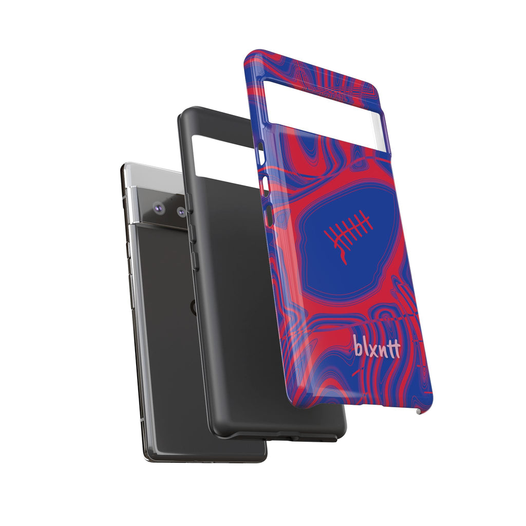 Royal Blue & Red Trippy Football Phone Case