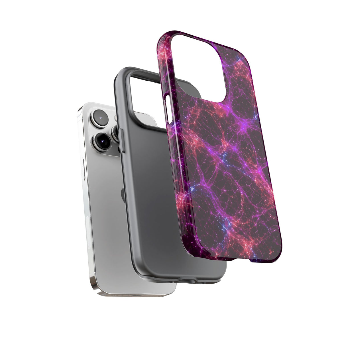 Neon Mycelium - Ember Orchid Phone Case