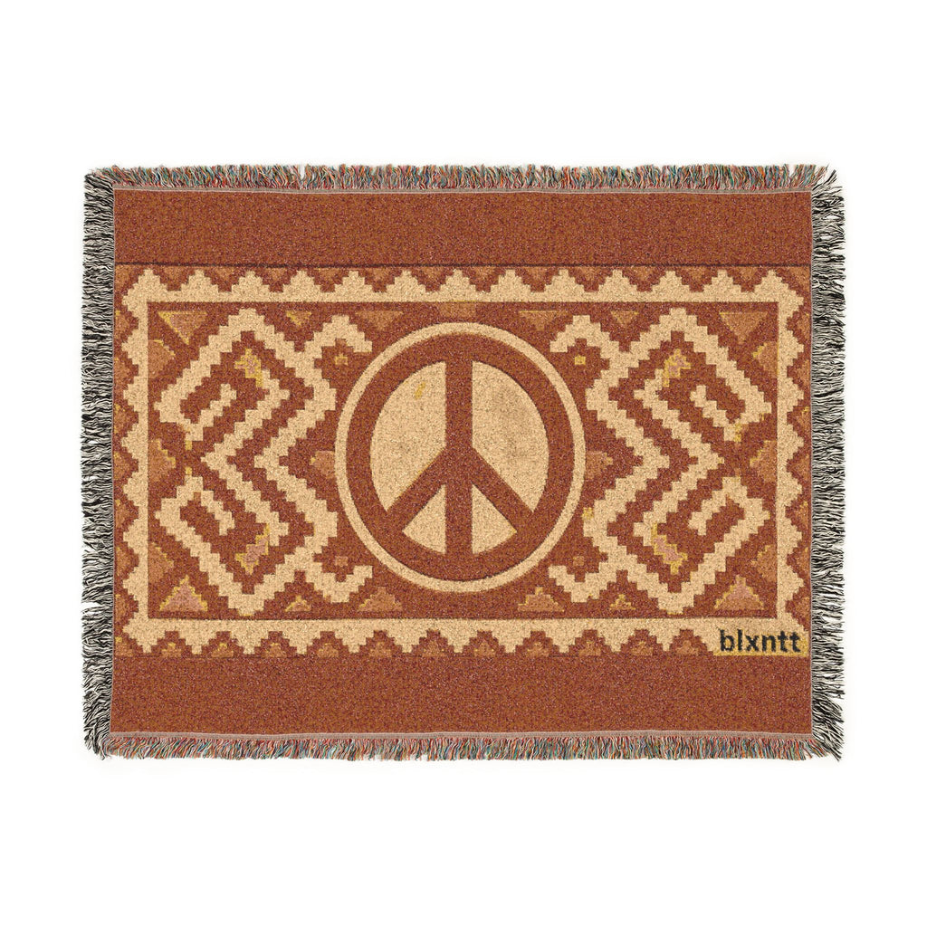 BLXNTT Orange Hippie Woven Blanket #3