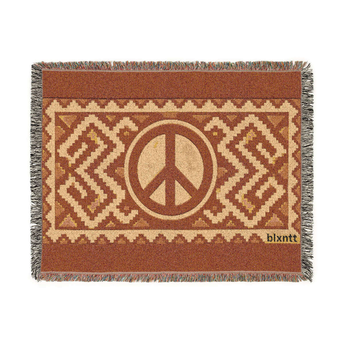 BLXNTT Orange Hippie Woven Blanket #3