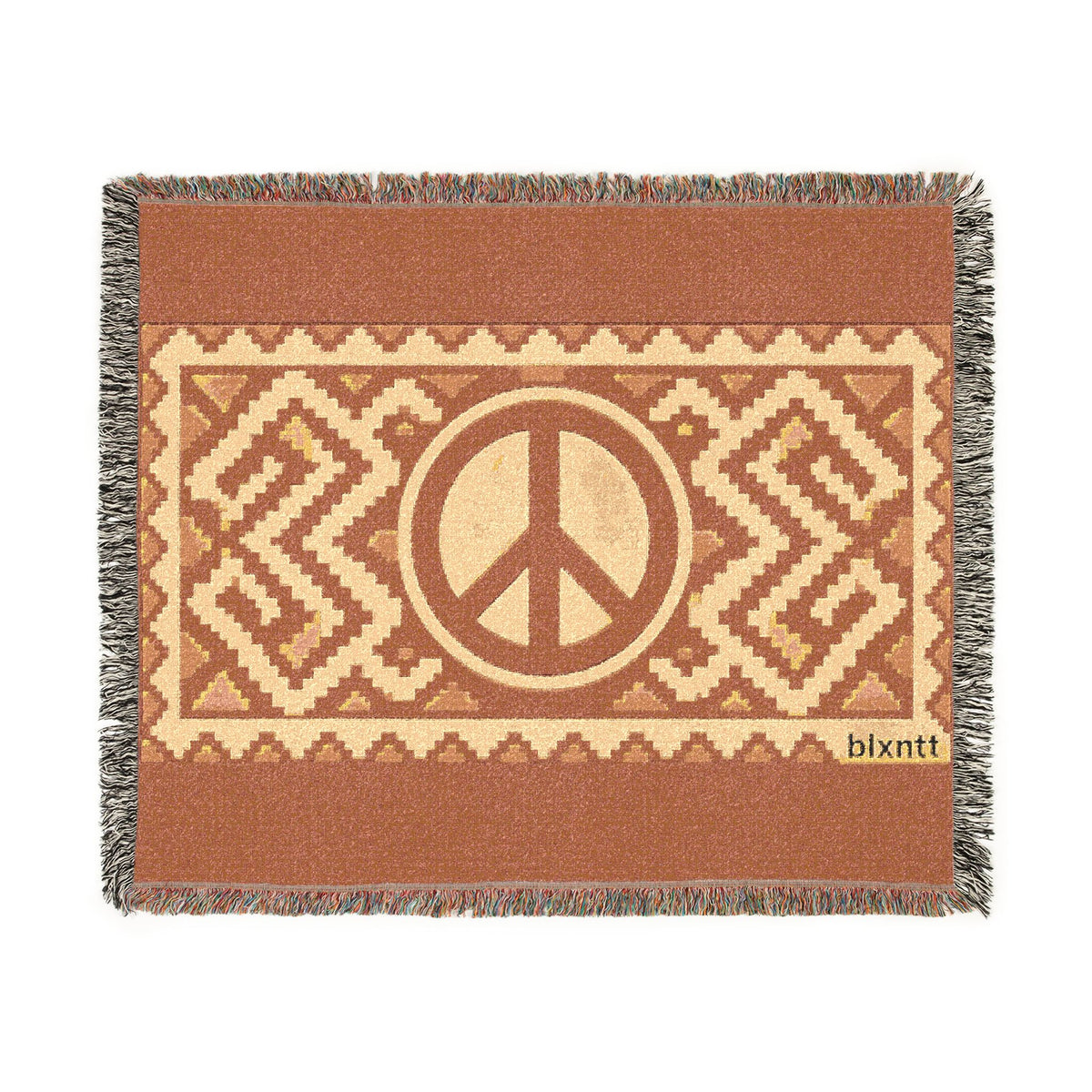 BLXNTT Orange Hippie Woven Blanket #3