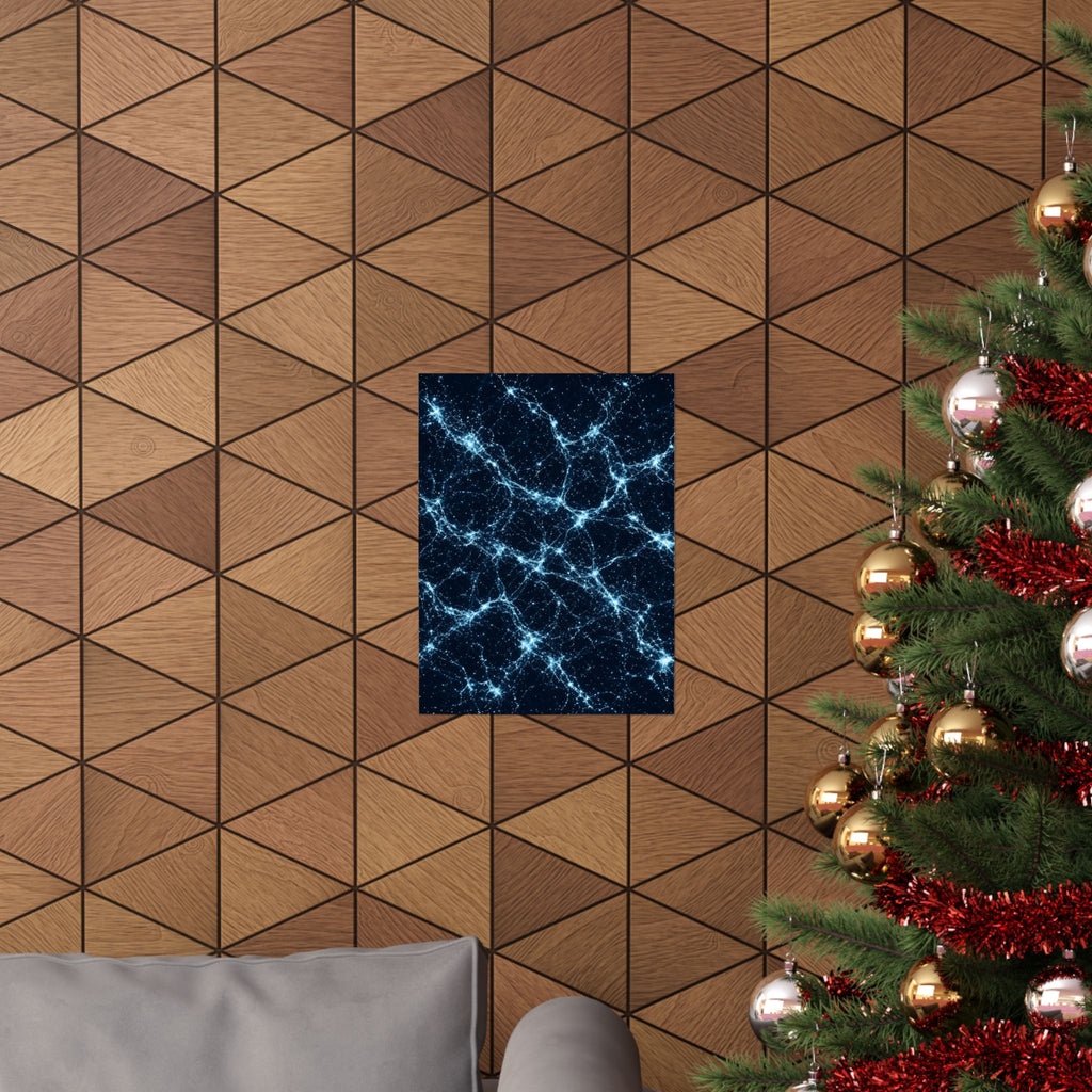 Neon Mycelium - Ice Crystal Poster
