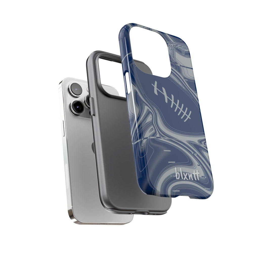 Blue & Gray Trippy Football Phone Case
