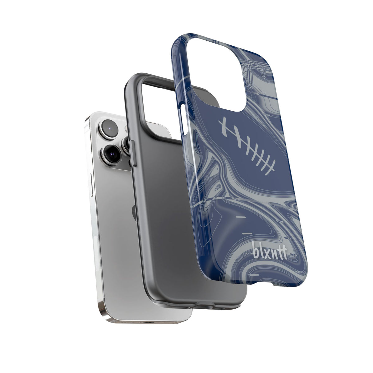 Blue & Gray Trippy Football Phone Case