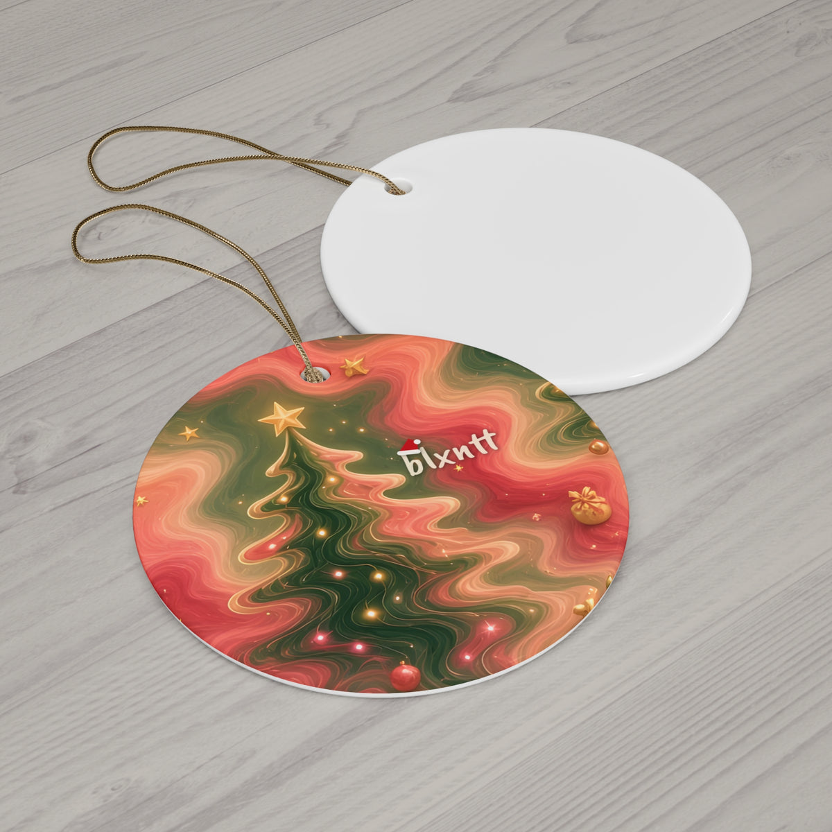 Trees Trippy Christmas Ornament