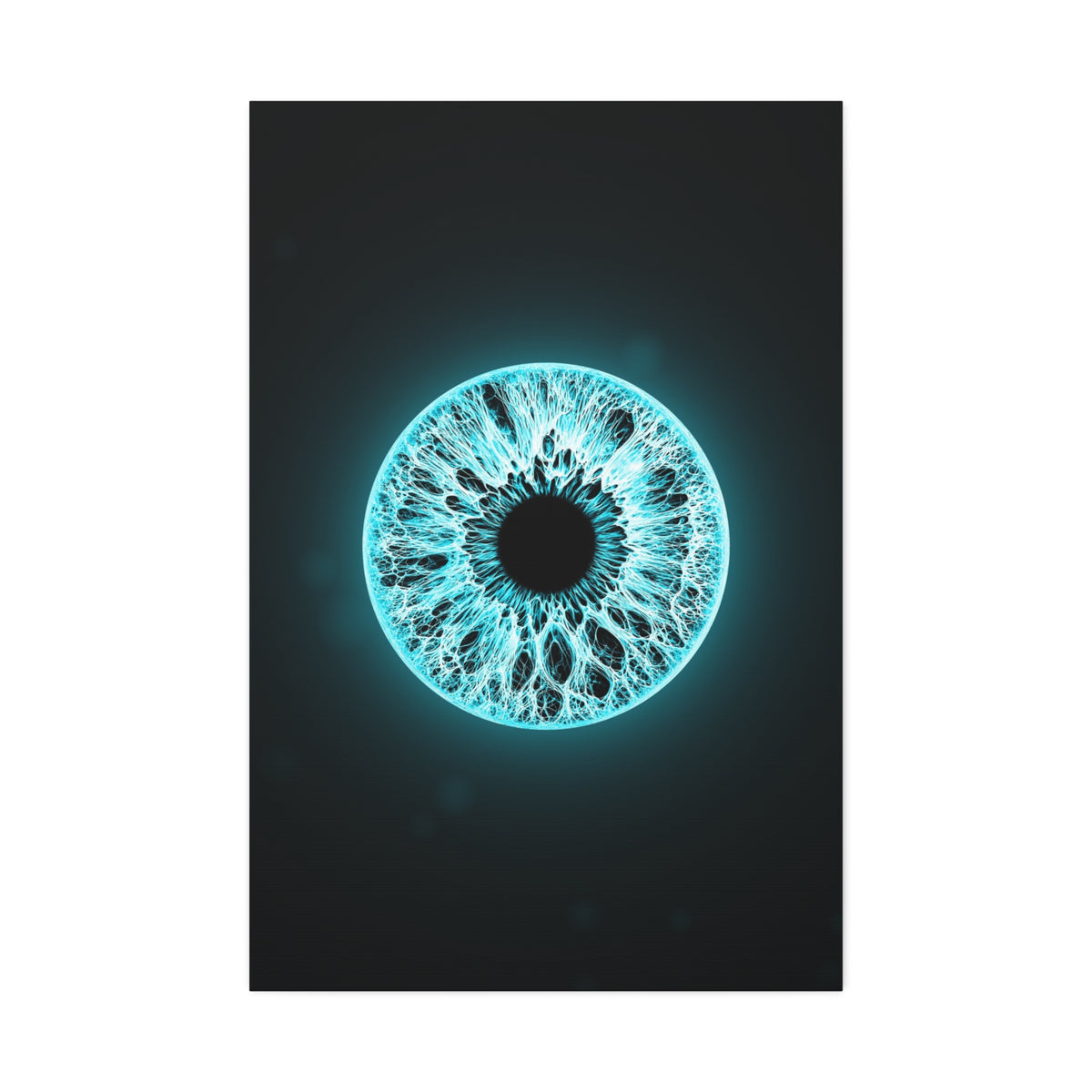 BLXNTT Iris – Lace Web Electric Cyan Glossy Canvas