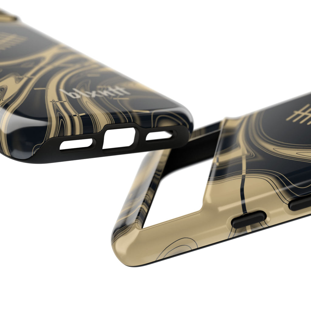 Old Gold & Black Trippy Football Phone Case