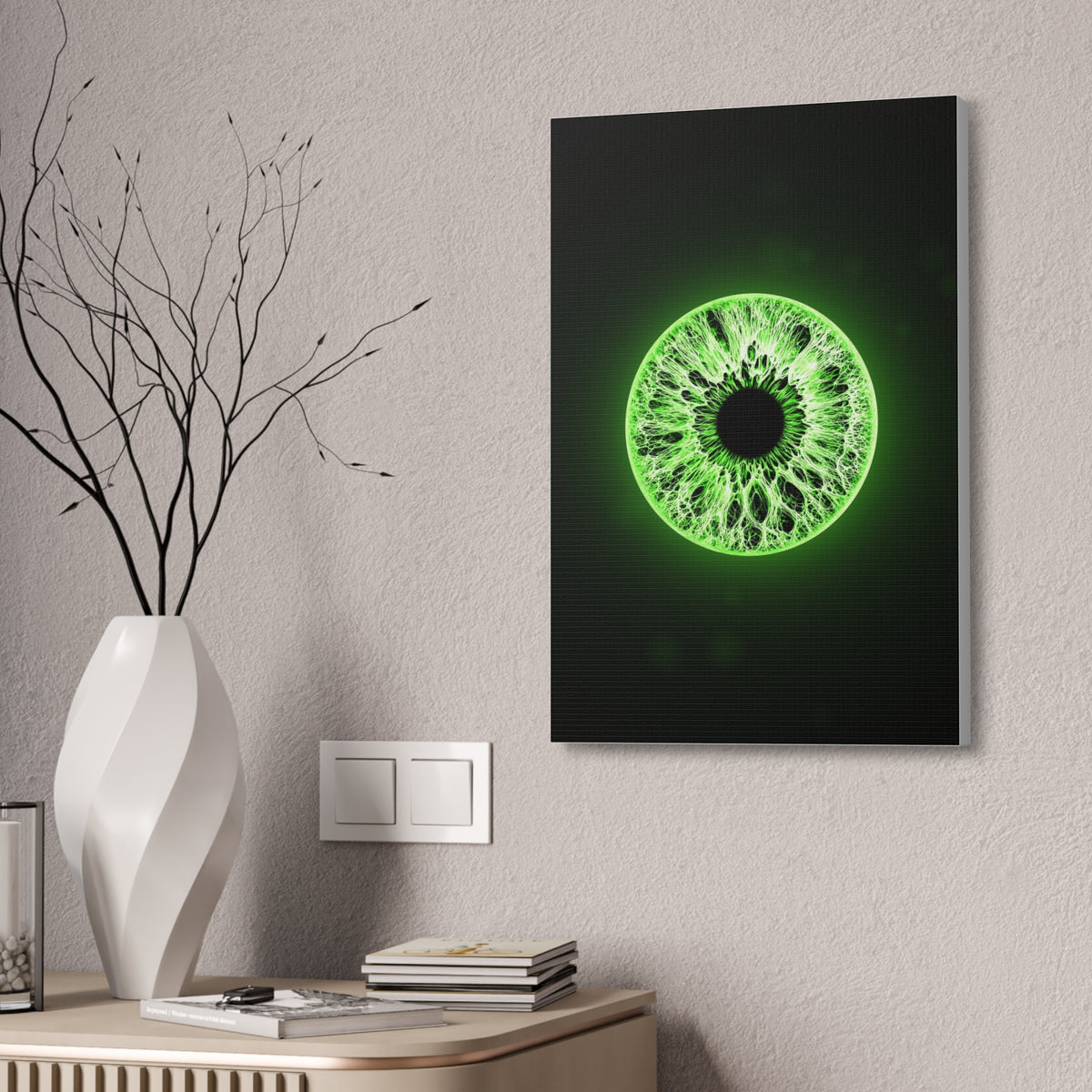 BLXNTT Iris – Lace Web Lime Shock Glossy Canvas