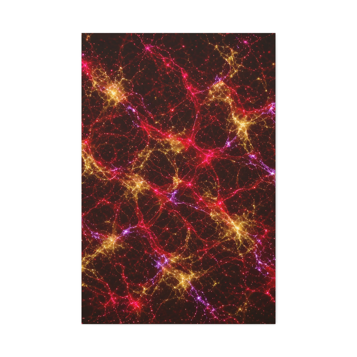 Neon Mycelium - Rainbow Nerve Glossy Canvas