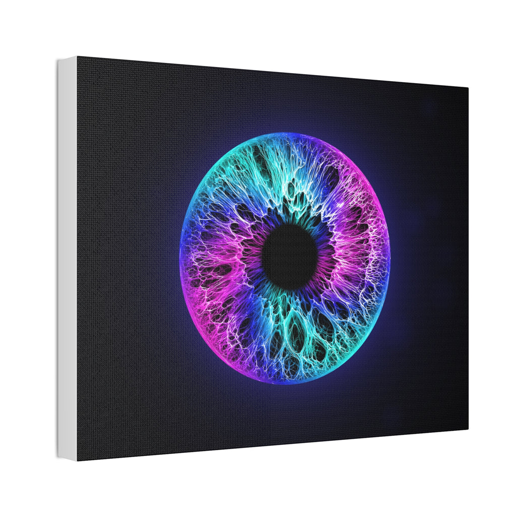 BLXNTT Iris – Lace Web Galaxy Teal Magenta Glossy Canvas