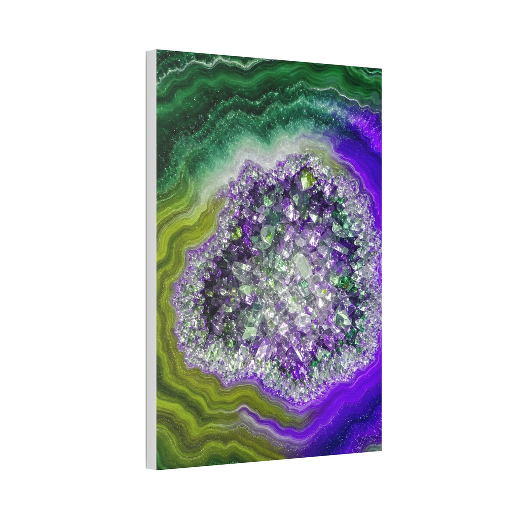 Geode Core - Ruby Emerald Glossy Canvas