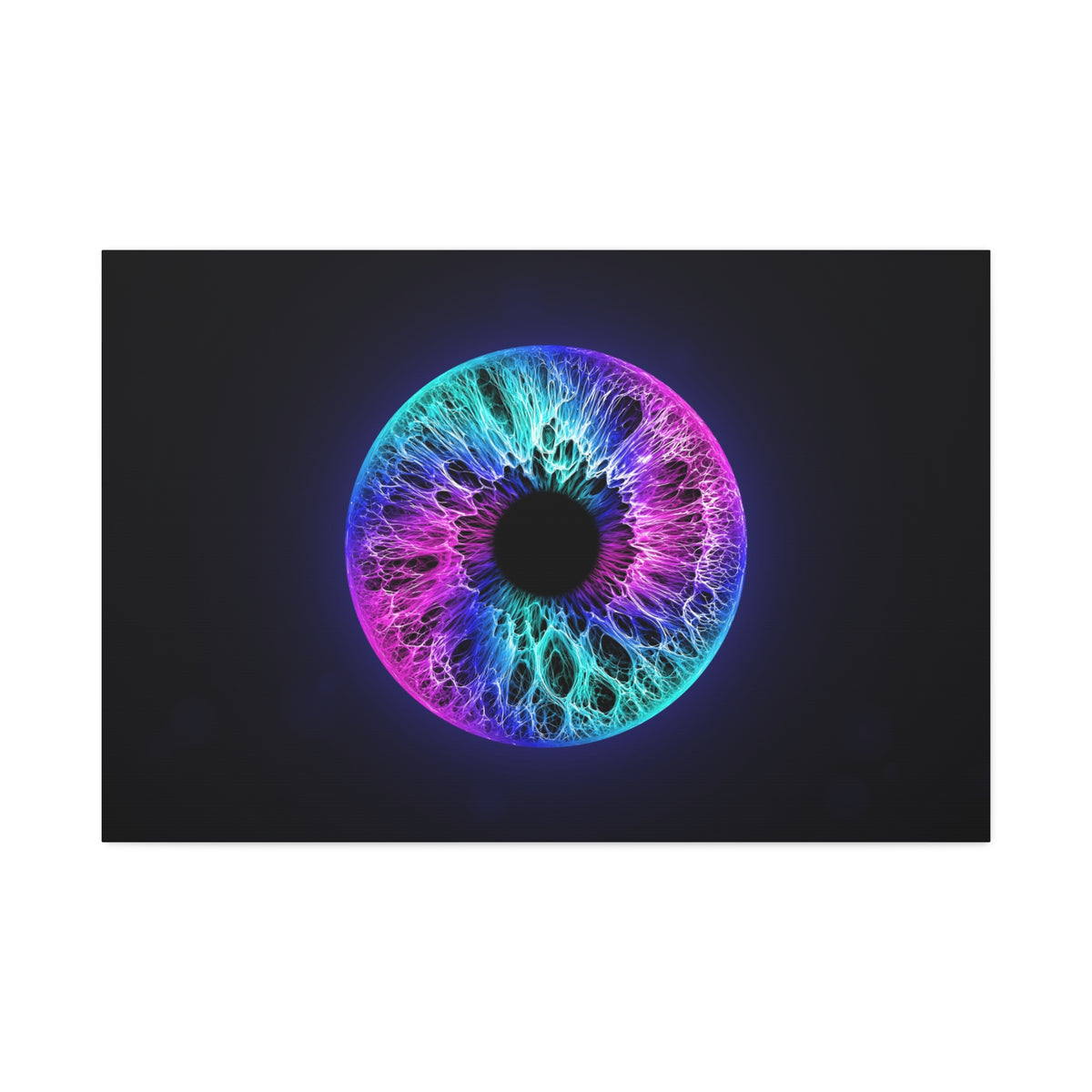 BLXNTT Iris – Lace Web Galaxy Teal Magenta Glossy Canvas
