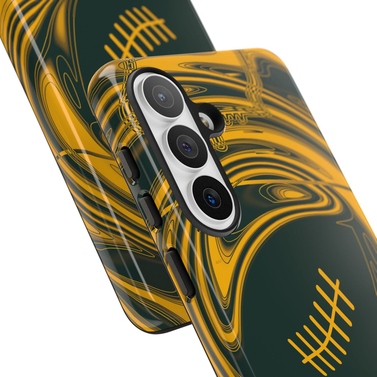 Green & Gold Trippy Football Phone Case