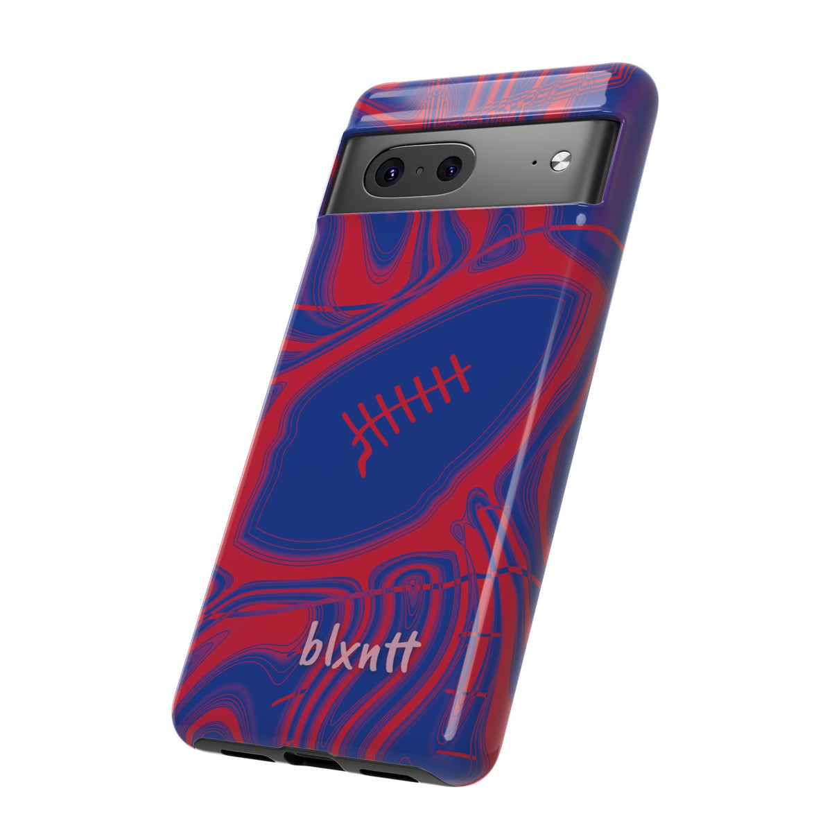 Royal Blue & Red Trippy Football Phone Case