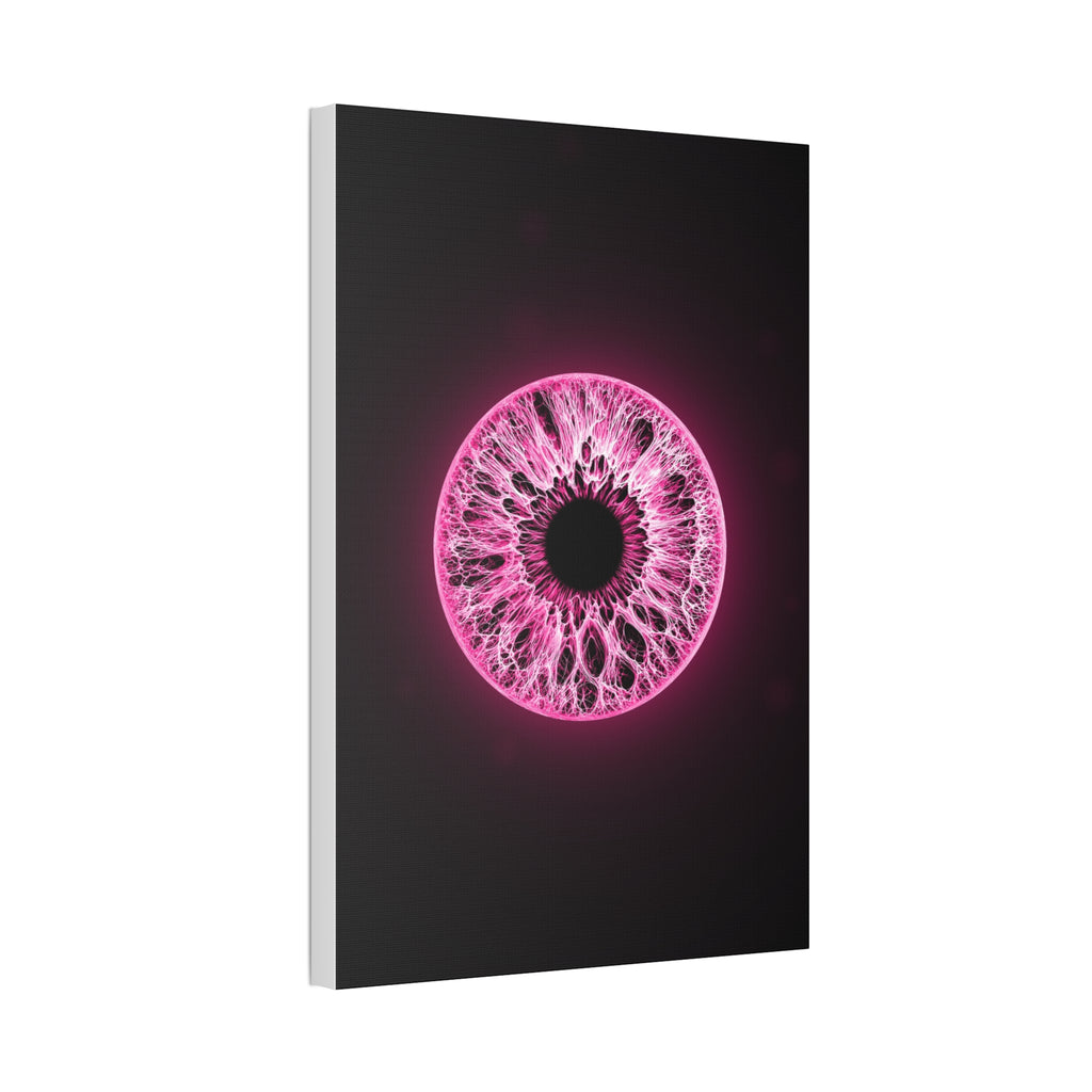 BLXNTT Iris – Lace Web Neon Pink Glossy Canvas