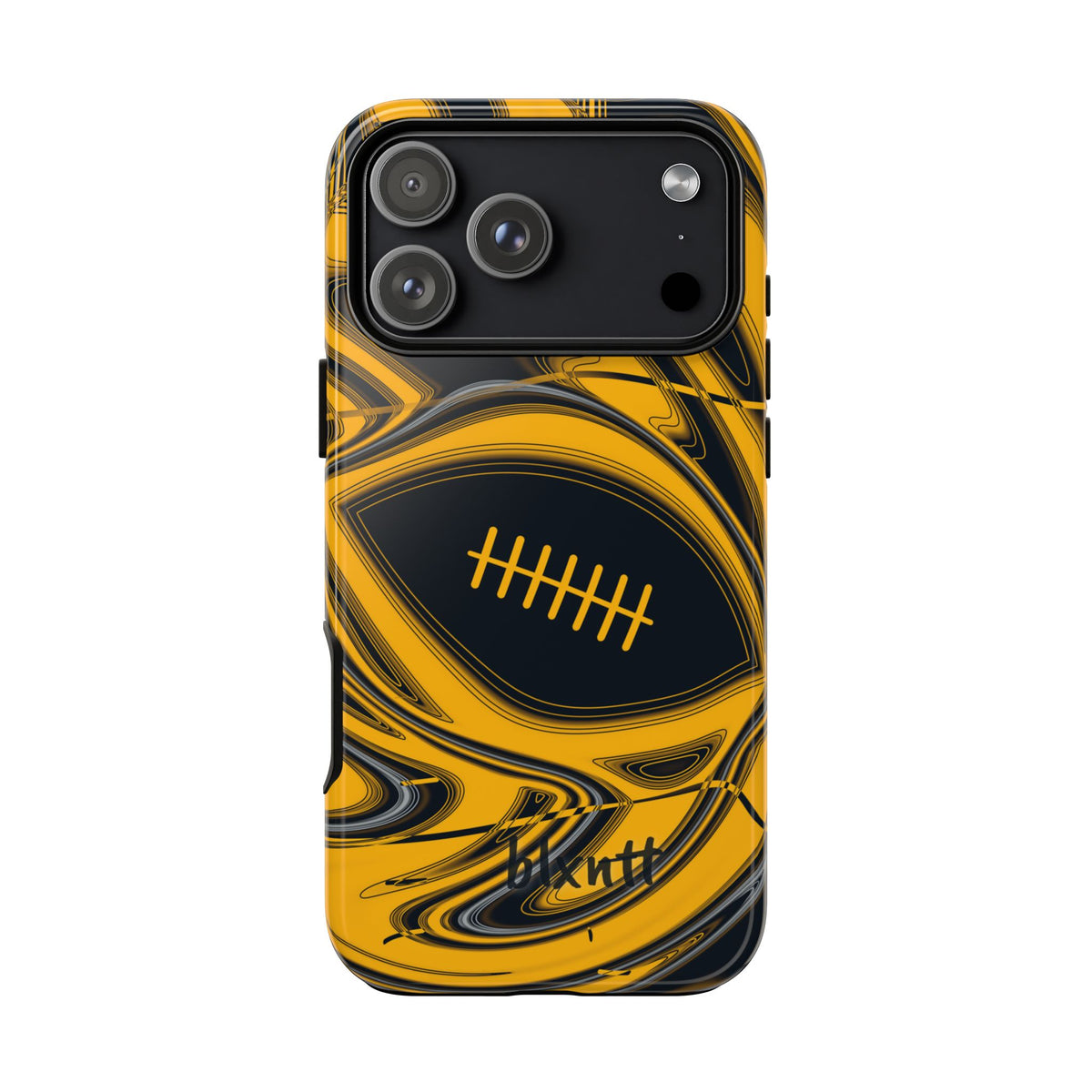 Black & Gold Trippy Football Phone Case