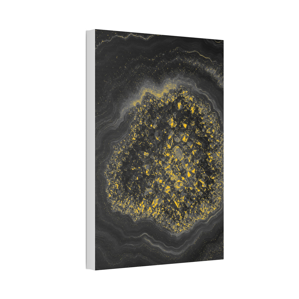 Geode Core - Mono Gold Spark Glossy Canvas