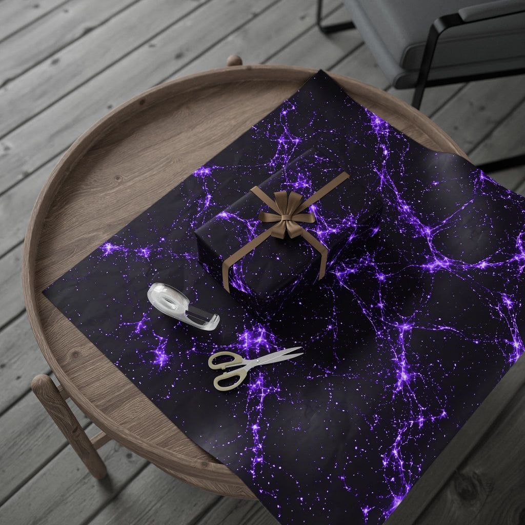 Neon Mycelium - Ultraviolet Wrapping Paper