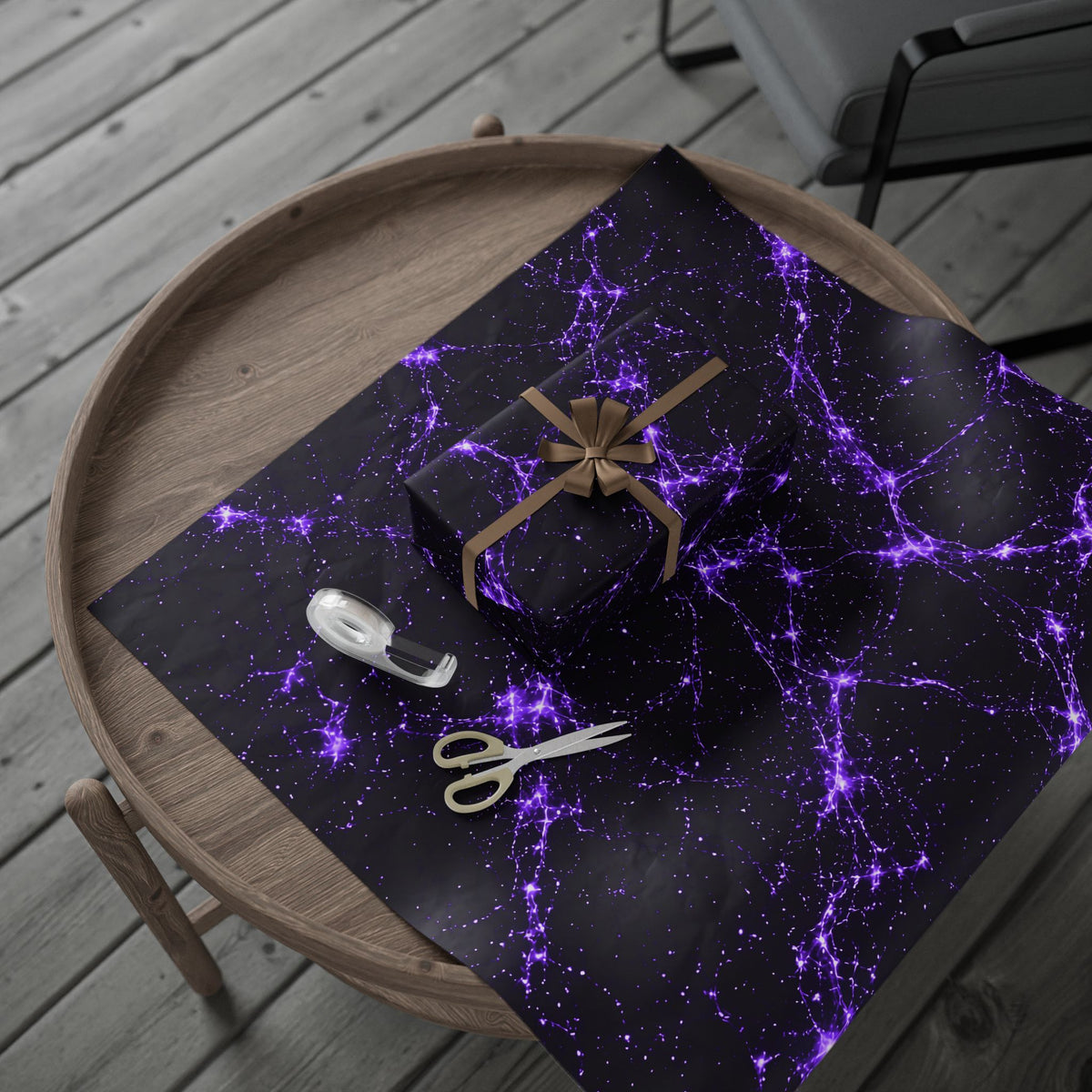 Neon Mycelium - Ultraviolet Wrapping Paper