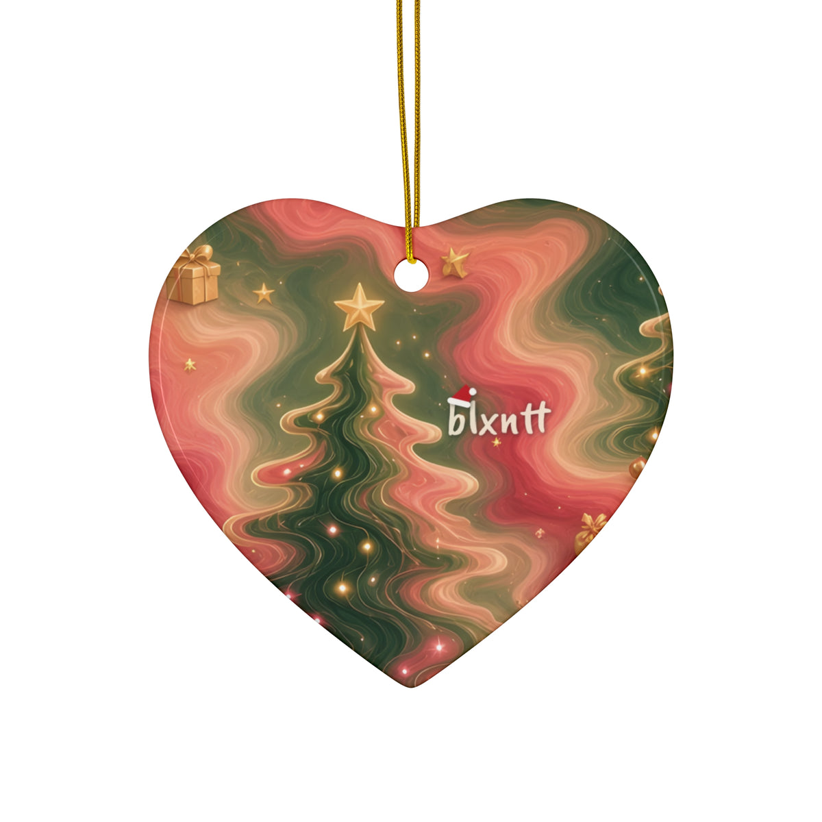 Trees Trippy Christmas Ornament