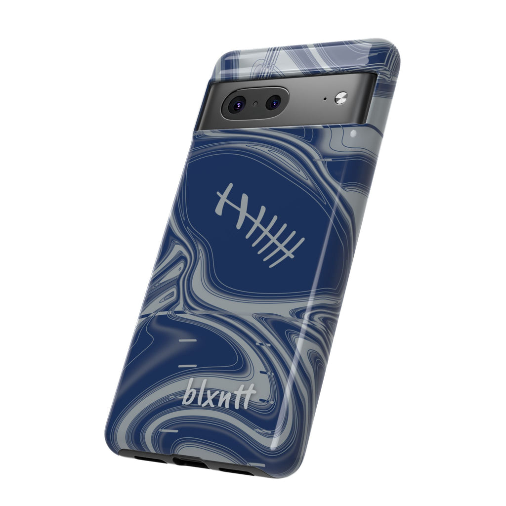 Blue & Gray Trippy Football Phone Case
