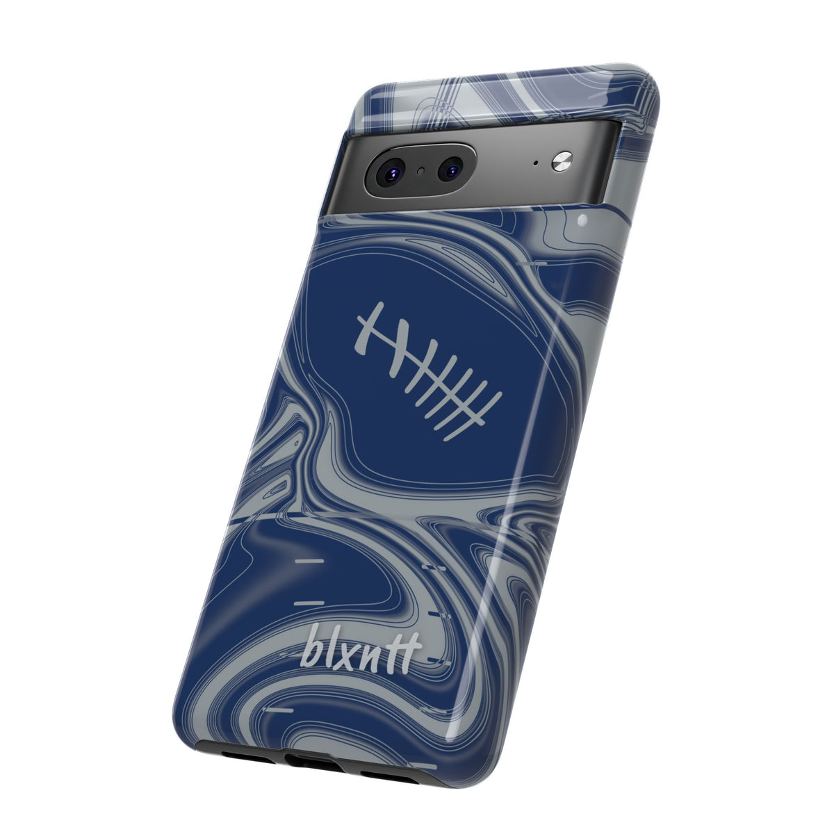 Blue & Gray Trippy Football Phone Case