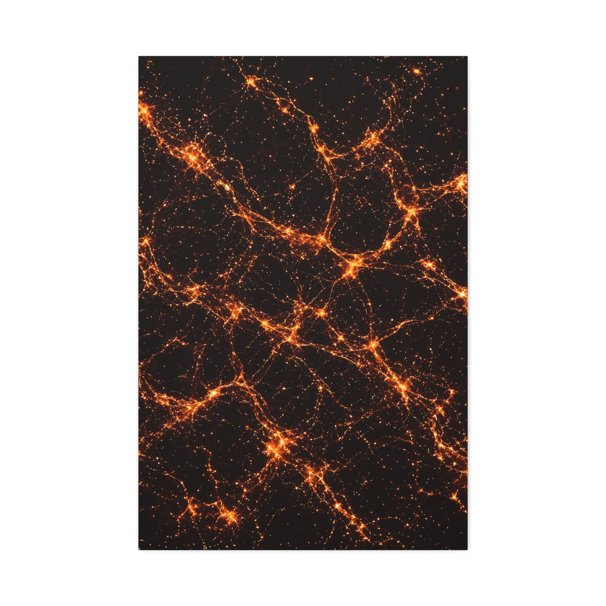 Neon Mycelium - Solar Flare Glossy Canvas