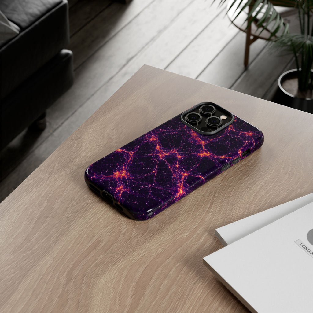 Neon Mycelium - Sunset Synapse Phone Case