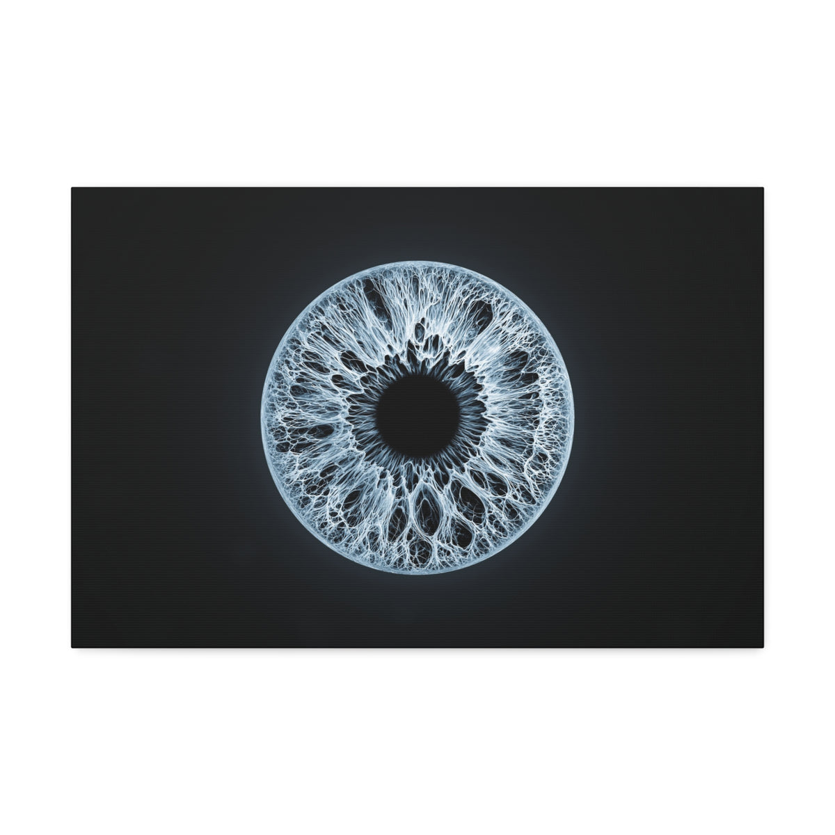 BLXNTT Iris – Lace Web Ice Blue Glossy Canvas