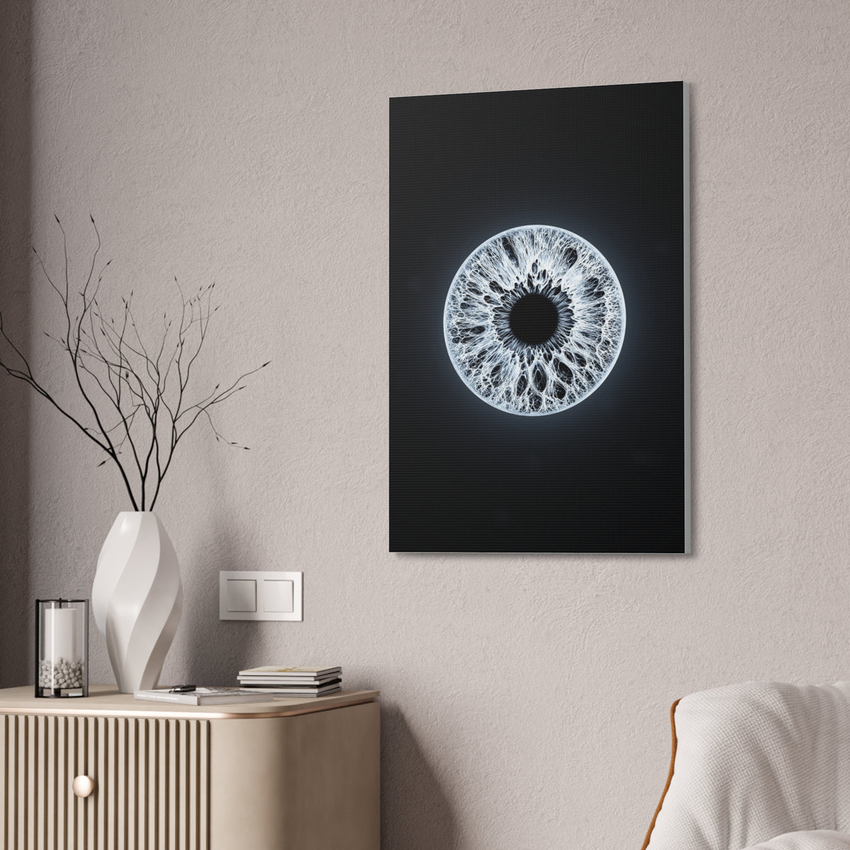 BLXNTT Iris – Lace Web Ice Silver Glossy Canvas