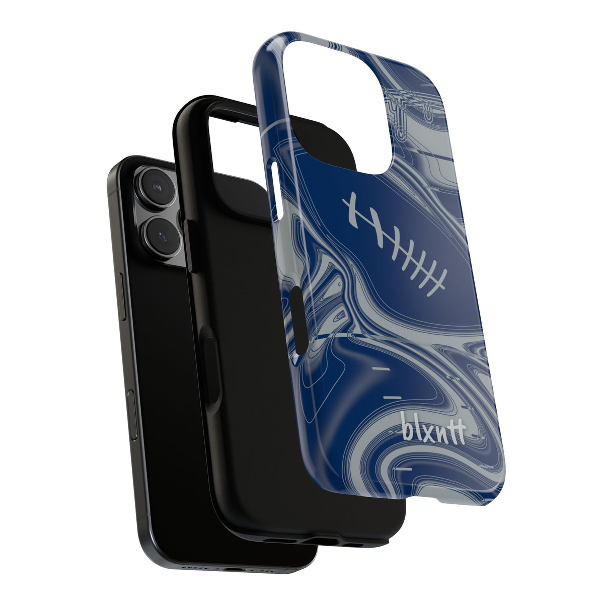 Blue & Gray Trippy Football Phone Case