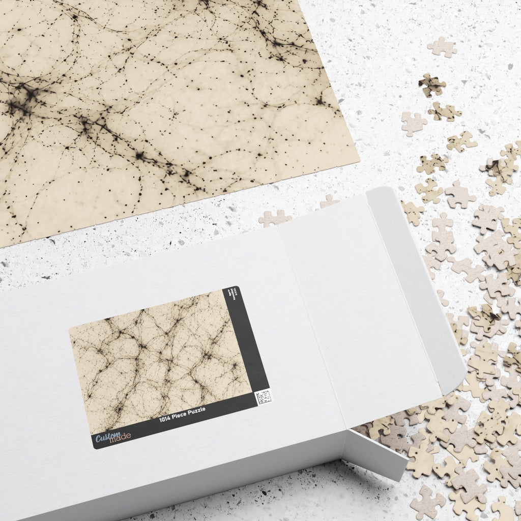 Neon Mycelium - Ink on Paper Jigsaw Puzzle