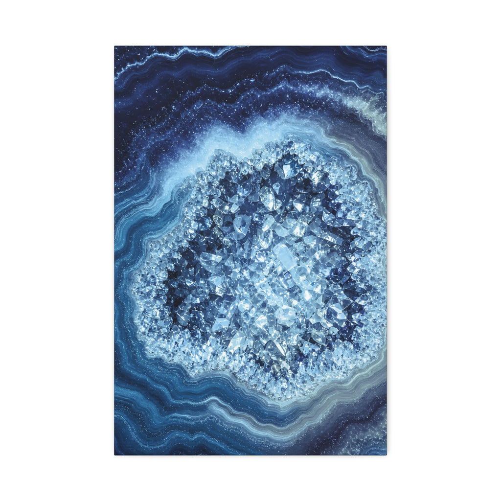 Geode Core - Glacier Glossy Canvas